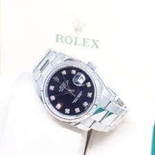 Rolex 36mm Oyster Perpetual Black Diamonds Dial Datejust REF: 116234 (2011)