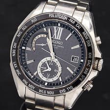 SEIKO Brightz Date 8B54-0AG0 Titanium Solar Radio-Controlled Men's Watch