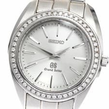 SEIKO WATCH STGF063/4J51-0AE0 GRAND SEIKO DIAMOND BEZEL QUARTZ SILVER SS WOMEN'S