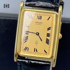 Vtg1979【N Mint/Box】SEIKO Chariot 2620-5010 Gold Tank 24mm Qz Men's Watch