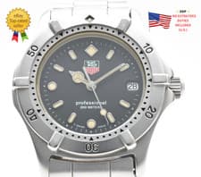 ▶[Near MINT] TAG HEUER Professional WE1210-R Black Dial Quartz Mens Watch JAPAN