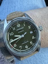 Longines Spirit Automatic Green Dial Watch 42mm L3.811.4.03.2 Box Card Xtras