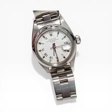 Rolex Ladies Date 26 mm Steel White Roman Oyster Automatic Watch 6916 Circa 1981