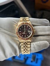 MINT Rolex 16718  GMT Master 18k Gold Jubilee Root Beer
