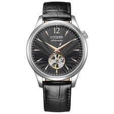 Citizen Collection Mechanical Open Heart NH9131 14E Black Pink Gold Automatic