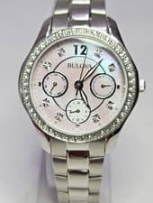 DGN-13982R6 BULOVA ANALOG WHITE DIAL STAINLESS STEEL WOMEN'S WATCH JMB-102