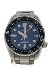 Seiko Automatic Watch Blue Silver Stainless Steel Used