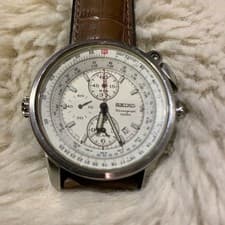 Seiko Pilot Chronograph Japan Model 7T62-0HM0 Men’s 42mm Quartz Used