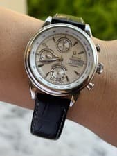 Bulova Accutron Gemini Chronograph Automatic Watch C899184 Mens 42mm Swiss Made