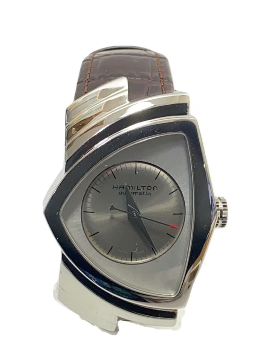 HAMILTON Automatic Watch Analog Leather WHT BRW H245150