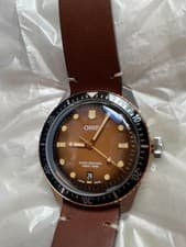Oris Divers Sixty-Five Date Automatic Watch 01 733 7707 4356 Brown Dial Bronze