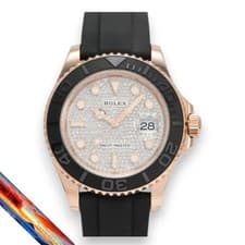 Rolex YachtMaster 40 126655 Diamond Pink Dial Men's Watch Everose Gold