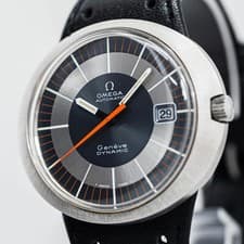 *NEAR MINT* Vintage OMEGA Geneve DYNAMIC TOOL.107 Automatic Date Gray 41mm Men's