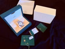 Rolex Yacht-Master 116681 Pink and Silver Oyster Bracelet with Blue Bezel