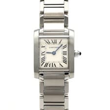 Authentic Cartier Tank Française SM W51008Q3 Stainless Steel Quartz #270-00...