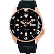 Seiko 5 Sports SRPD76K1 Automatic Limited Edition Rose Gold Black Mens Watch