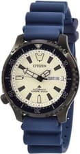 Citizen Promaster Dive Automatic White Dial and Black Polyurethane Strap Watch