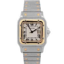 Cartier Santos IVORY Two-Tone 18K Yellow Gold Steel 29mm Automatic 81036288