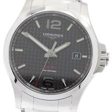 LONGINES L3.726.4 Conquest V.H.P. Date Quartz Men's Watch From Japan G0418