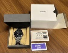 Seiko 5 Sports SNZF17J1 Japan Made Auto 7S36 Black Dial Diver Watch Working box