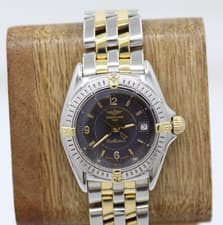 Breitling Callistino Two Tone 28mm Brown Date Dial Woman's Watch W/ Box B52045