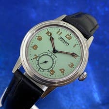 Vintage 1947 Man’s GRUEN Stunning Green Dial Bumper Automatic Serviced WARRANTY