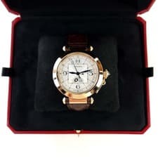 Cartier 18k Pasha Moonphase Date 18K Gold Case Watch 12610 149918765