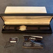 ORIS Automatic watch gold leather 17j 7403 90s 2604TK