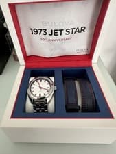 Bulova Men's Jet Star 50th Anniversary Sweeping Quartz Watch 262kHz