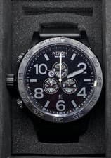 Nixon A124-001 Quartz Chronograph Watch 51mm Black wrist 20cm/7.9in