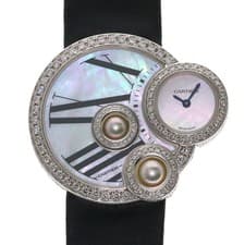 CARTIER Beruru Watches WJ304850 K18 White Gold/Leather Ladies