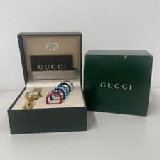 Gucci Change Bezel 11/12.2 Gold 6 Colors Quartz Watch With Full Set Used
