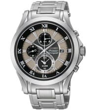 New Watch Seiko SNAF17P1 Premier Chronograph Silver Black Quartz Watch Men