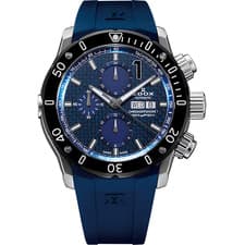 EDOX Men's Watch with Rubber Strap 01122-3-BUIN1