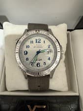 Xezo Air Commando D44S Automatic Men's Sports Watch Silver Dial Steel Fabric