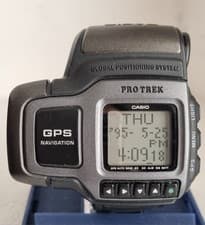 asio Pro Trek (1840) Prt-1 Global Position (GPS ) Digital Japan Watch Vintage