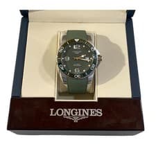LONGINES HYDRO CONQUEST Date automatic winding rubber belt L3.781.4 Green 41mm