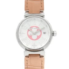 Louis Vuitton Tambour QA008 Japan Limited Quartz SS White Dial Ladies Watch 100m
