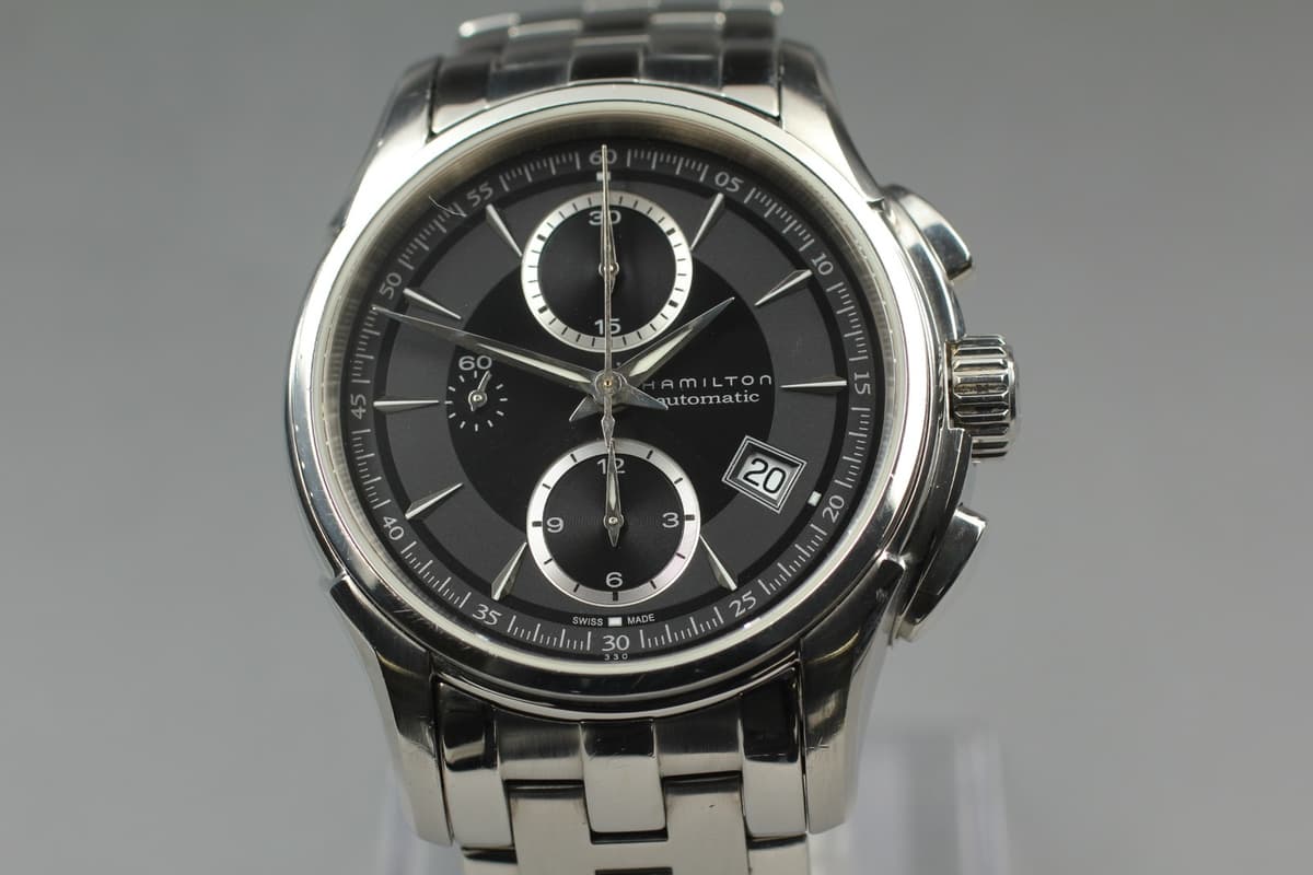 Serviced [N MINT] HAMILTON Jazzmaster H326160 Chronograph Black AT Men's watch