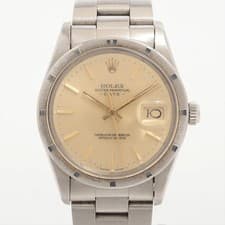 Rolex Oyster Perpetual Date 15010 SS SS AT Champagne-Face