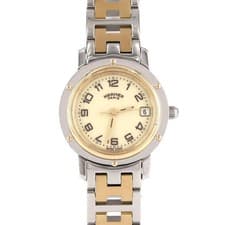 Authentic Hermès Clipper Two-tone CL4.220 SSxGP Quartz #270-004-233-4160