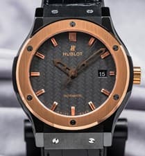 Hublot Classic Fusion Ceramic King Gold 42mm Carbon $12K MSRP 542.CO.1780.RX