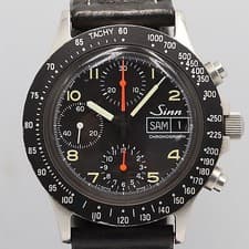 Zenith 256.T Vintage Chronograph Watch Black Dial with Box Auto Rare