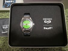 Seiko 5 Sports SBSA323 x HUF Limited Edition Green Automatic JDM New Full Set