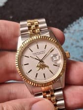 Vintage Hamilton Masterpiece 1992 NAPA Echlin Two Tone 35mm Quartz Watch MINTY