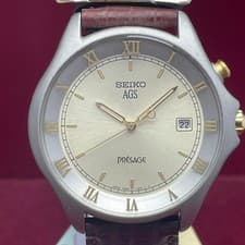 Seiko Presage 5M22-7B70 SAWZ001 Date ST.Steel Vintage Kinetic Mens Watch Auth