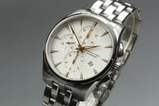 [w/Box Paper] HAMILTON Jazzmaster H325860 Snow White Auto Chronograph Date Watch