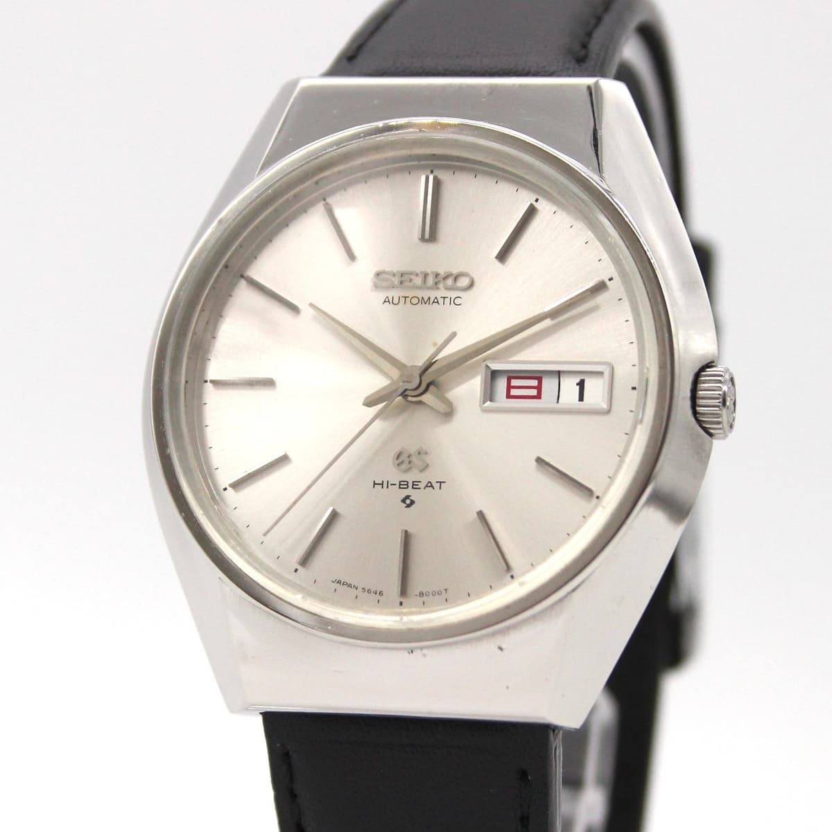 New Belt [NEAR MINT w/Belt] SEIKO GS HI-BEAT 5646-8000 AT Men's From JAPAN Y519