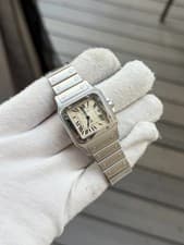 Cartier Santos Automatic 29mm Stainless Steel Guilloche 2319 Watch w/ Box & Book