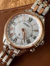 Seiko LUKIA Diamond Solar Watch 1B35-0AL0 Ladies Fashion Timepiece